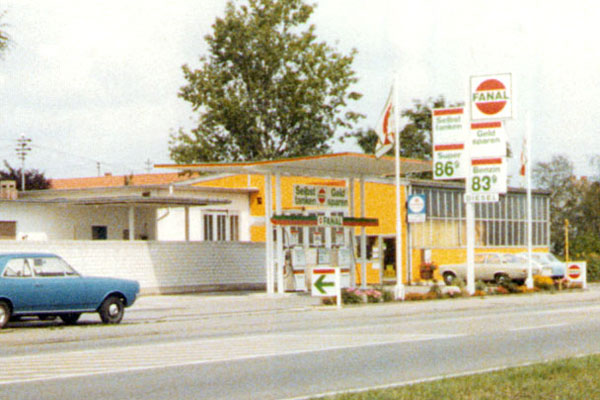 Die Tankstelle im Jahr 1974